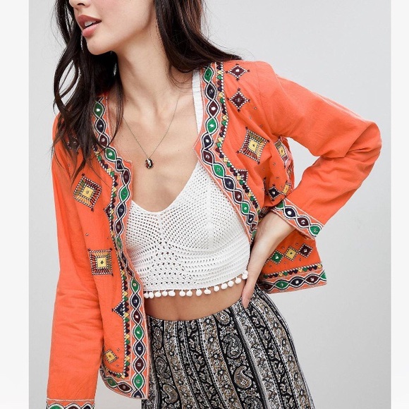 ASOS Glamorous Trophy Jacket Mirrors Sz 8 NWT - Picture 5 of 8